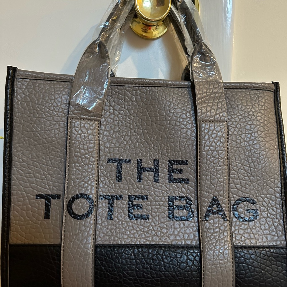 NWT: Gray and Black Tote Bag